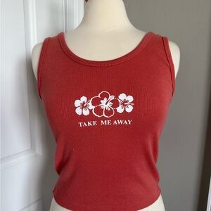 Women's Coral Tank Top with Floral Print